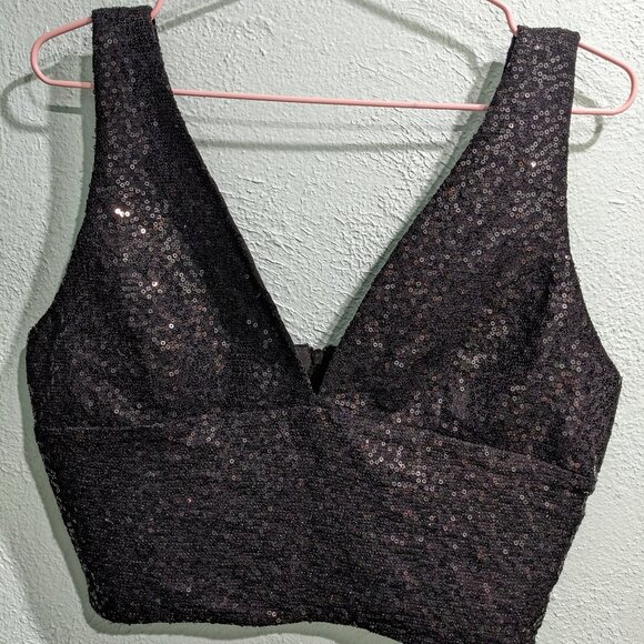 Sequin Crop Top - Picture 1 of 4